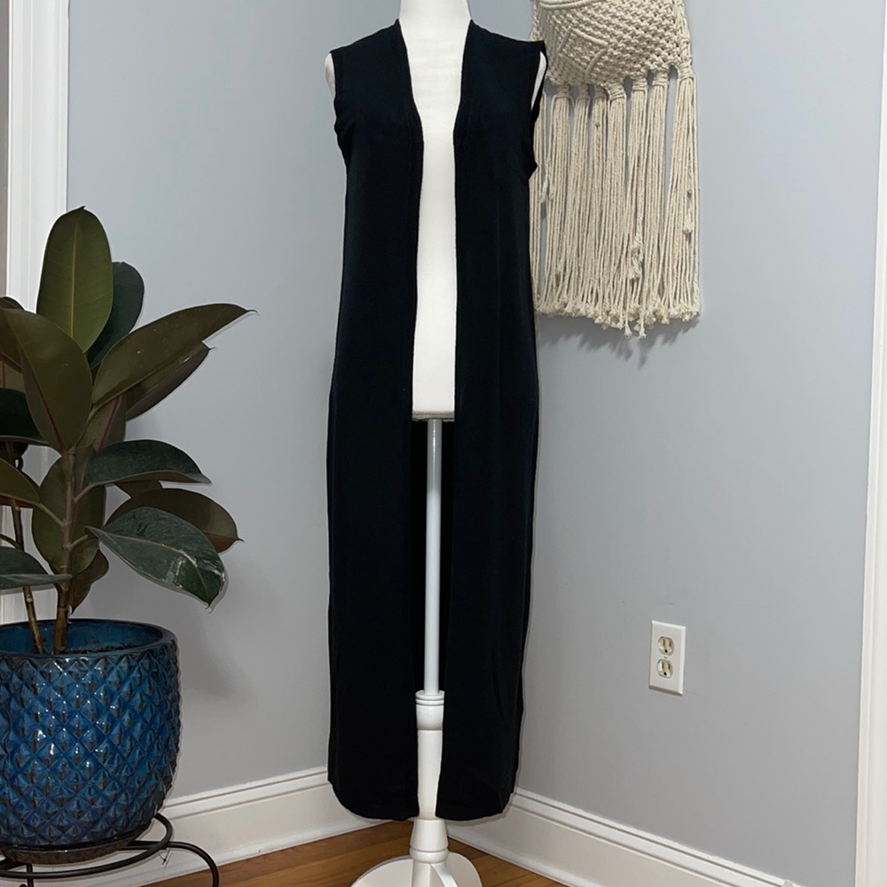 Jacqueline de Yong Extra Long Knitted Sweater Vest XS